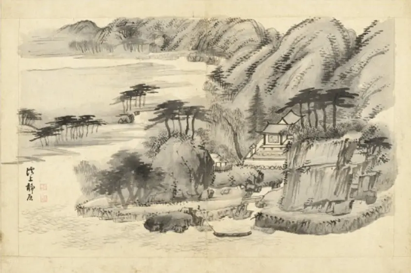 겸재 정선의 〈계상정거도(溪上靜居圖)〉
